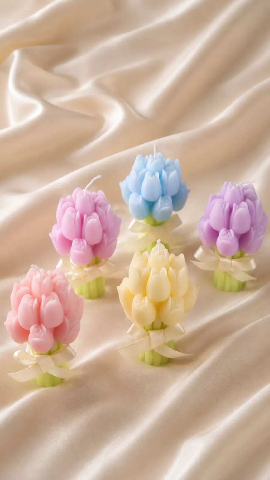 Coleção Blossom — buquê de velas floridas