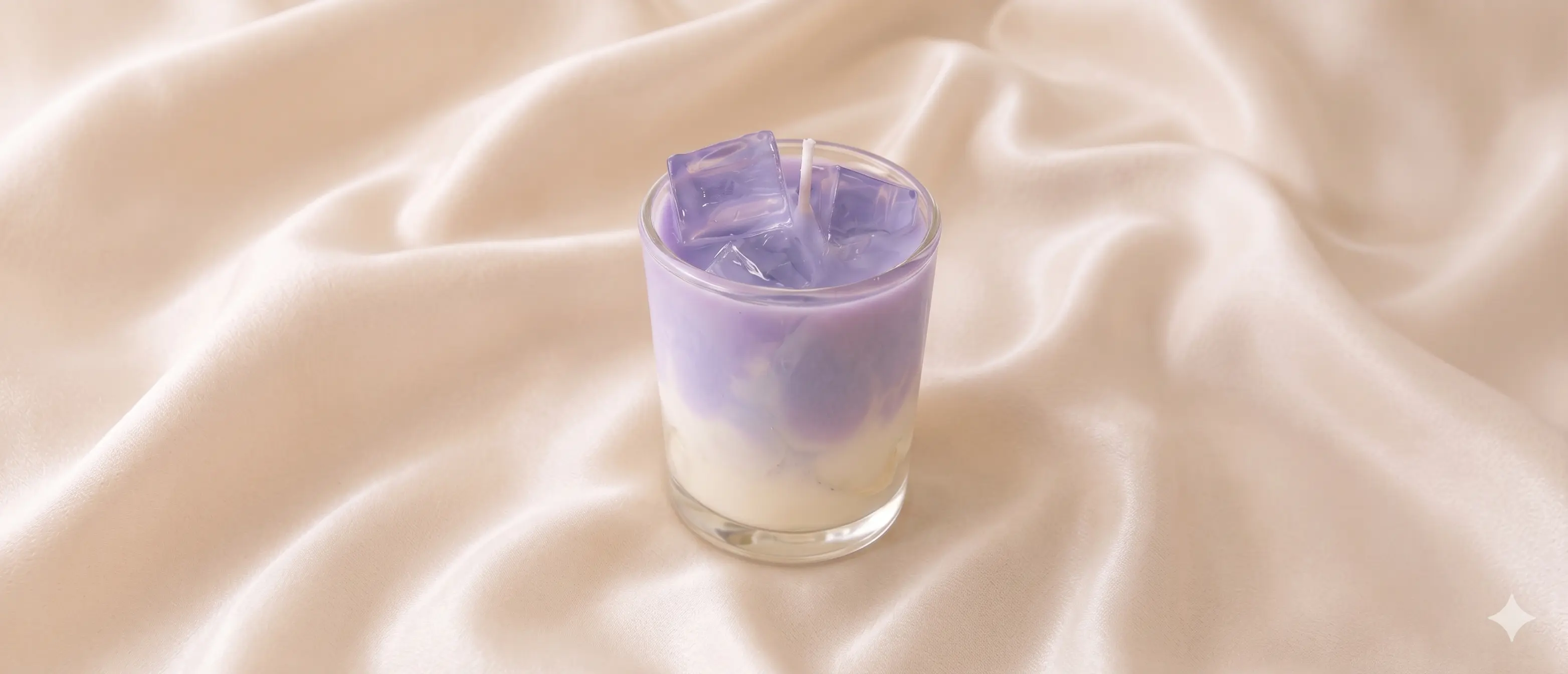 Coleção Latte — vela artesanal em camadas rosa